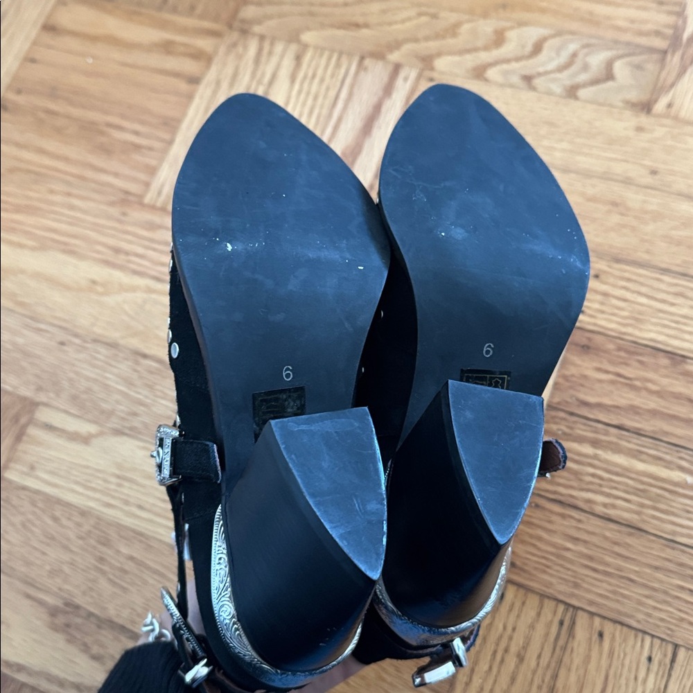 Jeffrey Campbell Calhoun boots western black 6 NEW - Picture 6 of 6